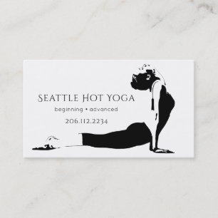 Tarjeta De Visita Silueta de Asana Instructor de Yoga