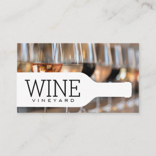 Tarjeta De Visita Silueta de Botella   Colección de Cata de Vino