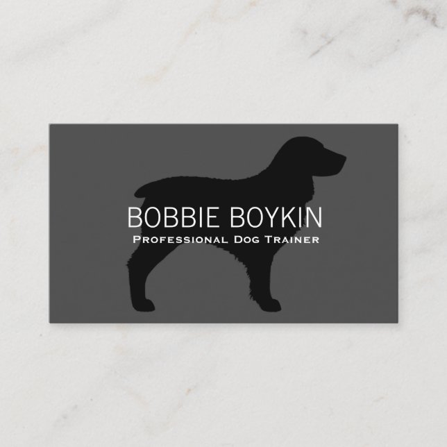 Tarjeta De Visita Silueta de Boykin Spaniel (Anverso)