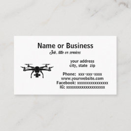 Tarjeta De Visita Silueta de drones