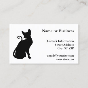Tarjeta De Visita Silueta de gato