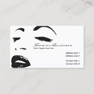 Tarjeta De Visita silueta de la belleza