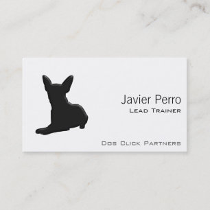 Tarjeta De Visita Silueta de la chihuahua del perro
