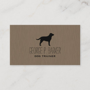 Tarjeta De Visita Silueta de Labrador Retriever Negro