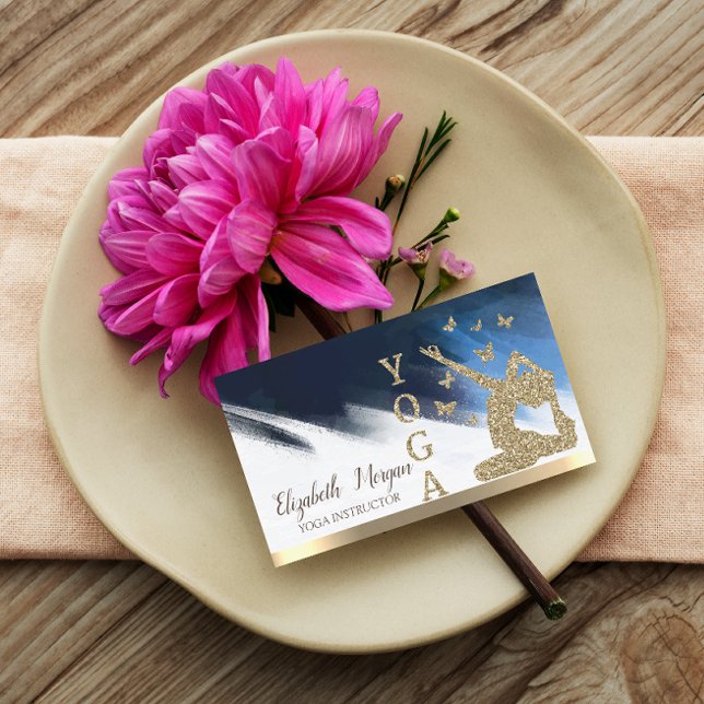 Tarjeta De Visita Silueta de mujeres Purpurinas de oro, pincel de yo (Subido por el creador)