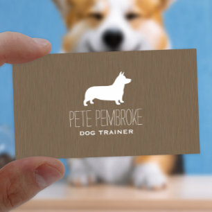 Tarjeta De Visita Silueta de Pembroke Welsh Corgi