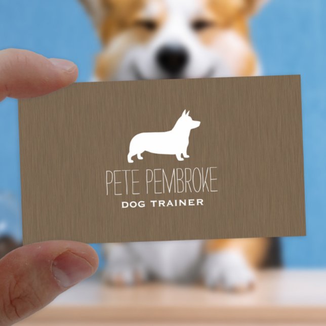Tarjeta De Visita Silueta de Pembroke Welsh Corgi (Subido por el creador)
