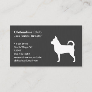 Tarjeta De Visita Silueta de perro chihuahua