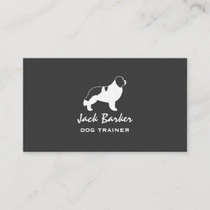 Tarjeta De Visita Silueta de perro de Terranova - Landseer