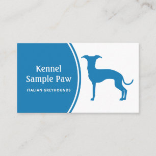 Tarjeta De Visita Silueta de perro lebrel italiano de cualquier colo