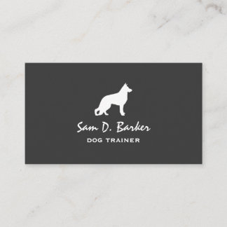 Tarjeta De Visita Silueta de perro pastor alemán