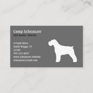 Tarjeta De Visita Silueta de perro Schnauzer