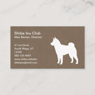 Tarjeta De Visita Silueta de Shiba Inu