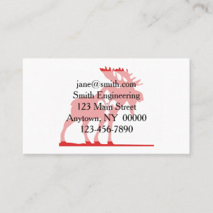 Tarjeta De Visita Silueta del alce - Elegir color de fondo