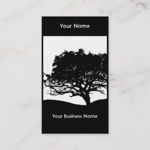 Tarjeta De Visita Silueta del árbol