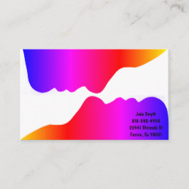 Tarjeta De Visita Silueta del arco iris de dos caras