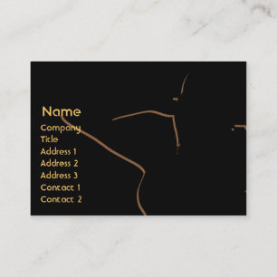 Tarjeta De Visita Silueta del chica en el marrón - rechoncho