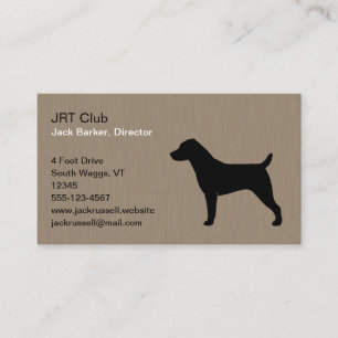 Tarjeta De Visita Silueta del perro de Jack Russell Terrier