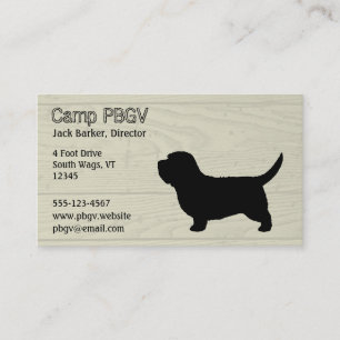 Tarjeta De Visita Silueta del Petit Basset Griffon Vendeen PBGV