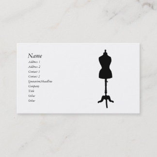 Tarjeta De Visita Silueta II de la forma del vestido