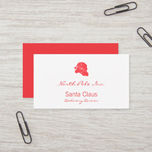 Tarjeta De Visita Silueta Retro de Santa