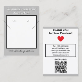 Tarjeta De Visita Silver Necklace Earrings Website QR Code