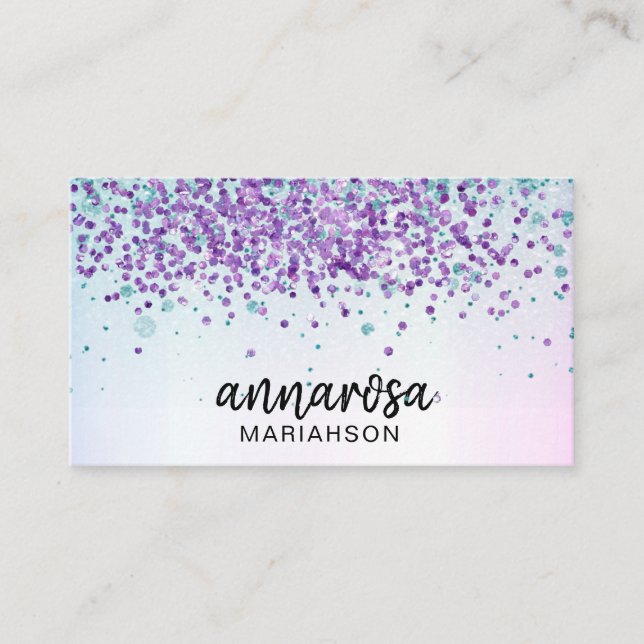 Tarjeta De Visita *~* Silver QR LOGO FOTO de moda (Anverso)
