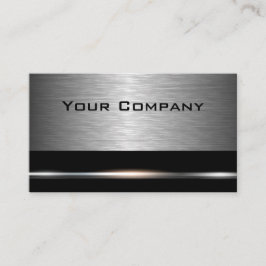 Tarjeta De Visita Silver y Black Professional Business