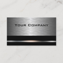 Tarjeta De Visita Silver y Black Professional Business