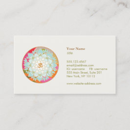 Tarjeta De Visita Simbol de OM símbolo de flores de Lotus profesor d