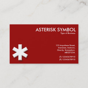 Tarjeta De Visita Símbolo asterisk - marrón (990000)