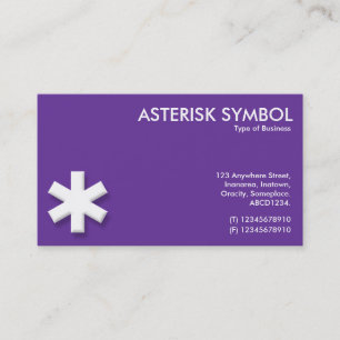 Tarjeta De Visita Símbolo asterisk - púrpura (663399)