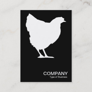 Tarjeta De Visita Símbolo blanco de Hen - negro