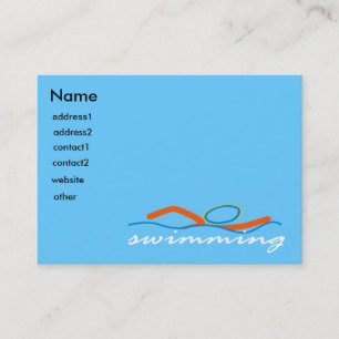 Tarjeta De Visita Símbolo colorido de la nadada