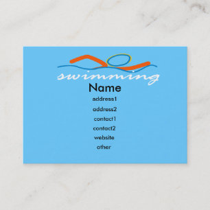 Tarjeta De Visita Símbolo colorido V #2 de la nadada