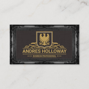 Tarjeta De Visita Símbolo de águila   Ornate   Borde antiguo