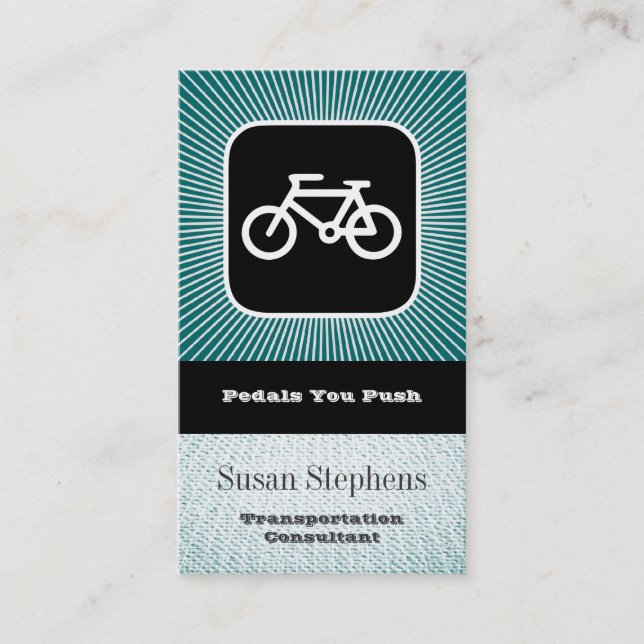 Tarjeta De Visita Símbolo de Bicicleta (Anverso)