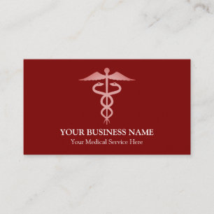Tarjeta De Visita Símbolo de Caduceo Médico