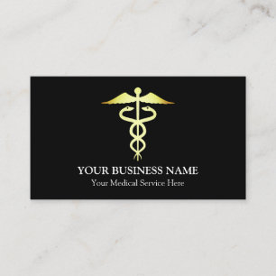 Tarjeta De Visita Símbolo de Caduceo Médico