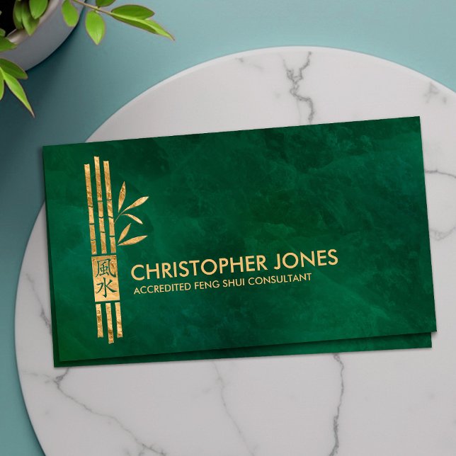 Tarjeta De Visita Símbolo de caligrafía Feng Shui con suerte de bamb (Subido por el creador)