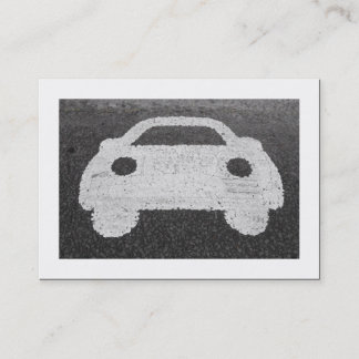 Tarjeta De Visita Símbolo de coche de carretera (bordeado)