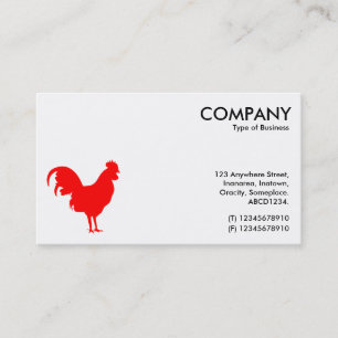 Tarjeta De Visita Símbolo de codillo rojo - blanco