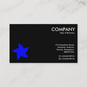 Tarjeta De Visita Símbolo de estrella giratoria azul - negro