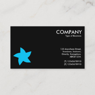 Tarjeta De Visita Símbolo de estrella giratoria azul - negro