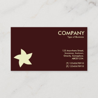 Tarjeta De Visita Símbolo de estrella giratoria crema - Marrón oscur