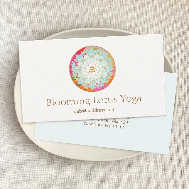 Tarjeta De Visita Símbolo de flor y omisión de Lotus (Subido por el creador)