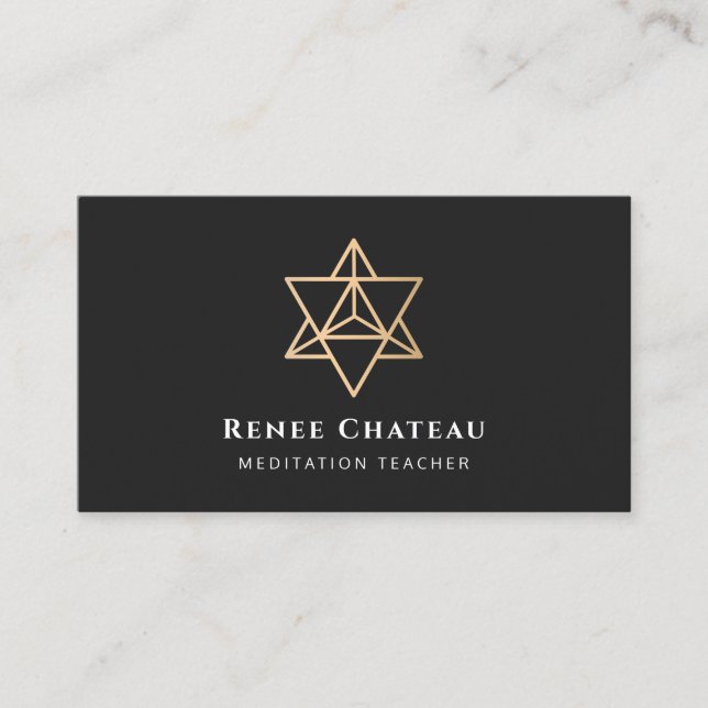 Tarjeta De Visita Símbolo de geometría sagrada Merkaba (Anverso)