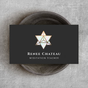 Tarjeta De Visita Símbolo de geometría sagrada Merkaba