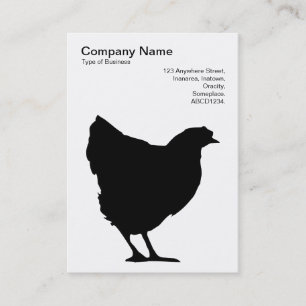 Tarjeta De Visita Símbolo de hen negro - negro sobre blanco