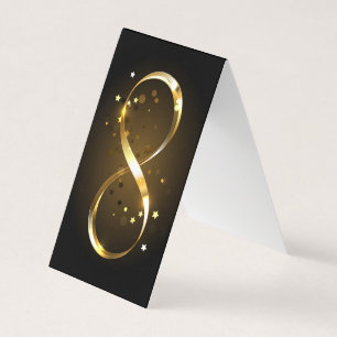 Tarjeta De Visita Símbolo de infinito dorado
